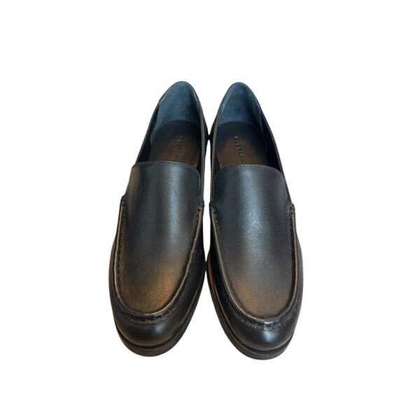 Everlane Loafers Women 8.5 Black Leather Slip On Minimalist Clean Girl - Picture 2 of 9